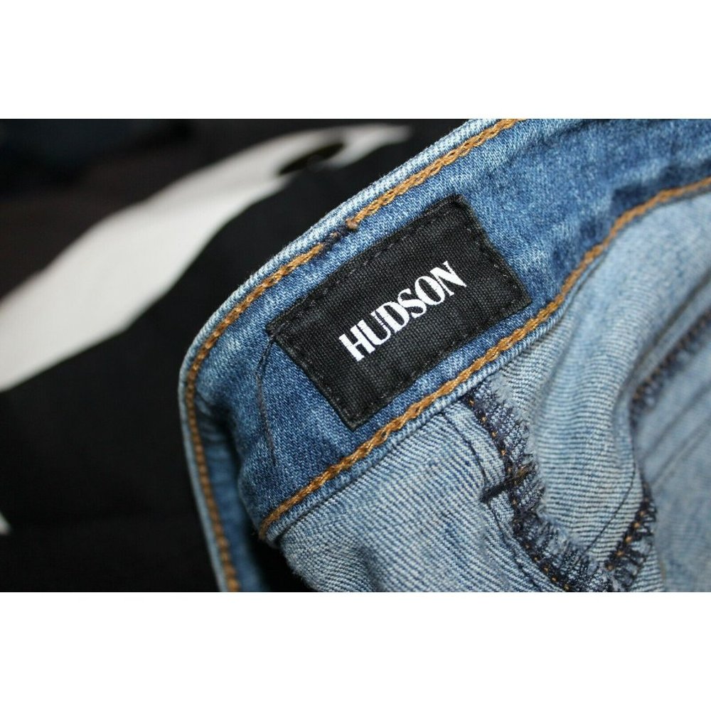 Hudson Womens Medium Wash Bacara Crop Straight Cuff Jeans 25 - Picture 6 of 6